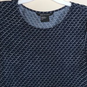 Armani Navy Blue Patterned Blouse